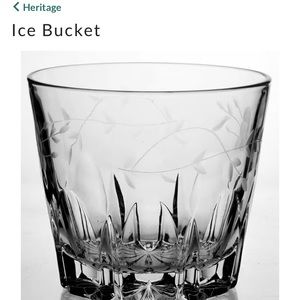 VINTAGE PRINCESS HOUSE Heritage Crystal floral edged Ice Bucket, like new